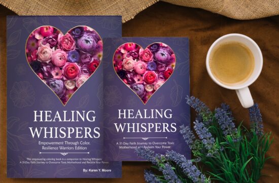 Healing Whispers book bundle - faith-based healing journey and coloring book for overcoming toxic motherhood